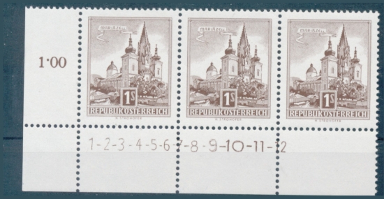 Briefmarke mit Symbolzahl(en)